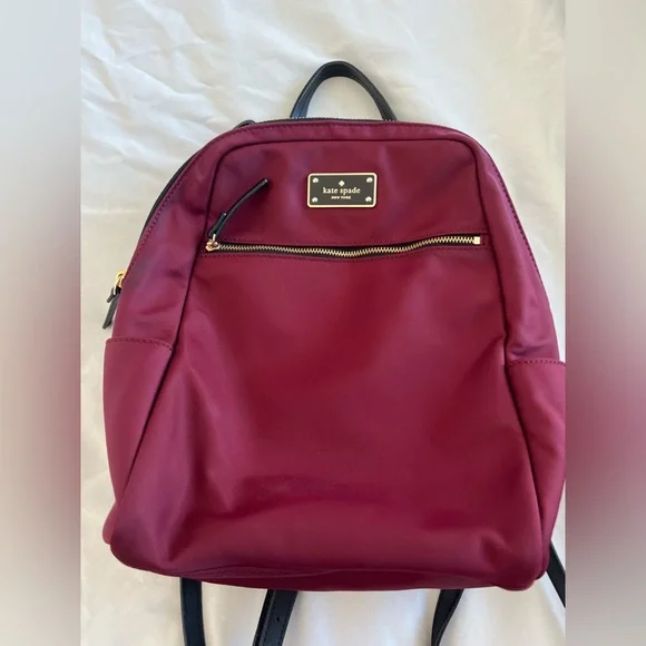 kate spade | Bags | Kate Spade Red Backpack With Sleek 